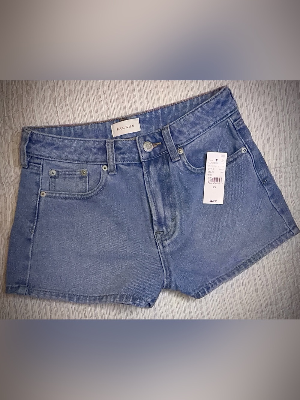 PacSun High-Rise Denim Shorts in Blue